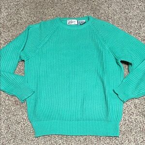 Vintage 80s knit Green Crewneck Sweater